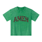 Amen Camouflage Christian Kid Washed T-Shirt