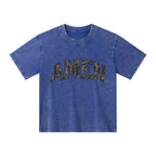 Amen Camouflage Christian Kid Washed T-Shirt