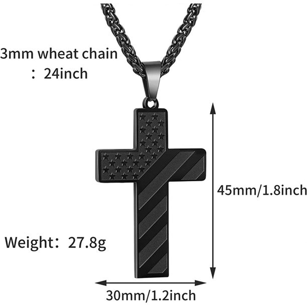 American Flag I Can Do All Things Through Christ Necklace