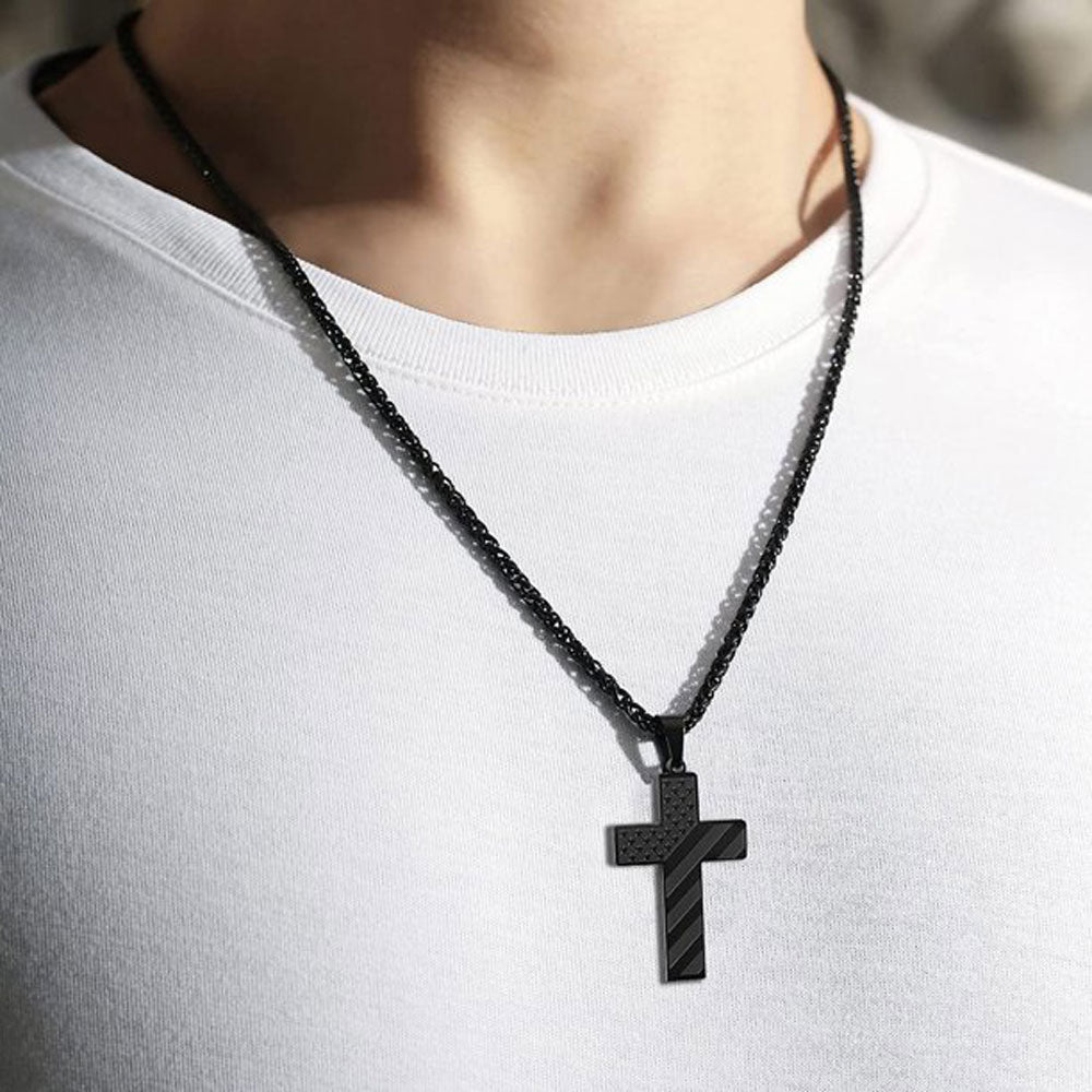 American Flag I Can Do All Things Through Christ Necklace