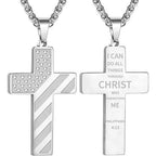 American Flag I Can Do All Things Through Christ Necklace
