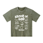 Armor Of God Christian Kid Washed T-Shirt