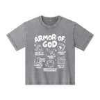 Armor Of God Christian Kid Washed T-Shirt