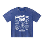 Armor Of God Christian Kid Washed T-Shirt