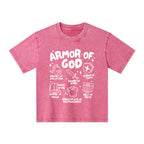 Armor Of God Christian Kid Washed T-Shirt