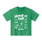Armor Of God Christian Kid Washed T-Shirt