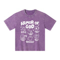 Armor Of God Christian Kid Washed T-Shirt