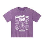 Armor Of God Christian Kid Washed T-Shirt
