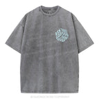 Ask God Trust God Christian Puff Printed Washed T-Shirt