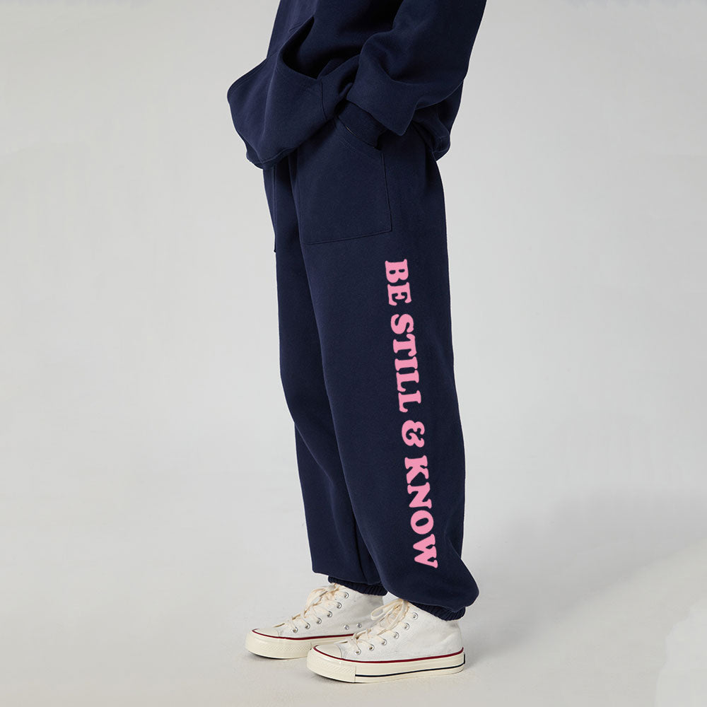 Be Still Know Christian Fleece Sweatpants