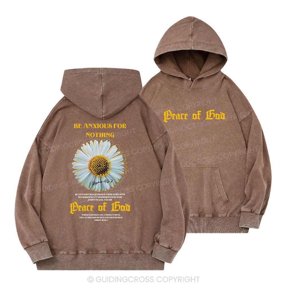 Be Anxious For Nothing Christian Washed Hoodie