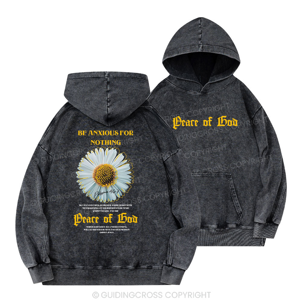 Be Anxious For Nothing Christian Washed Hoodie