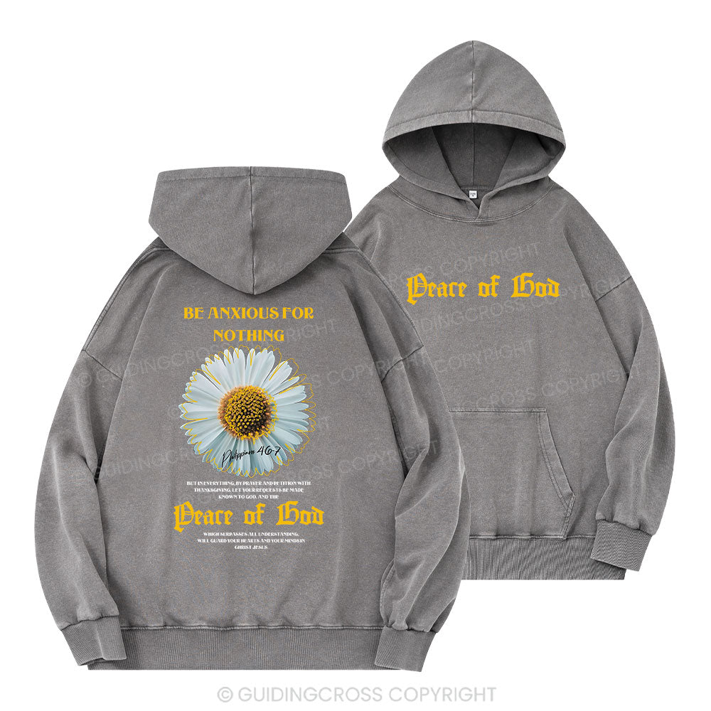 Be Anxious For Nothing Christian Washed Hoodie