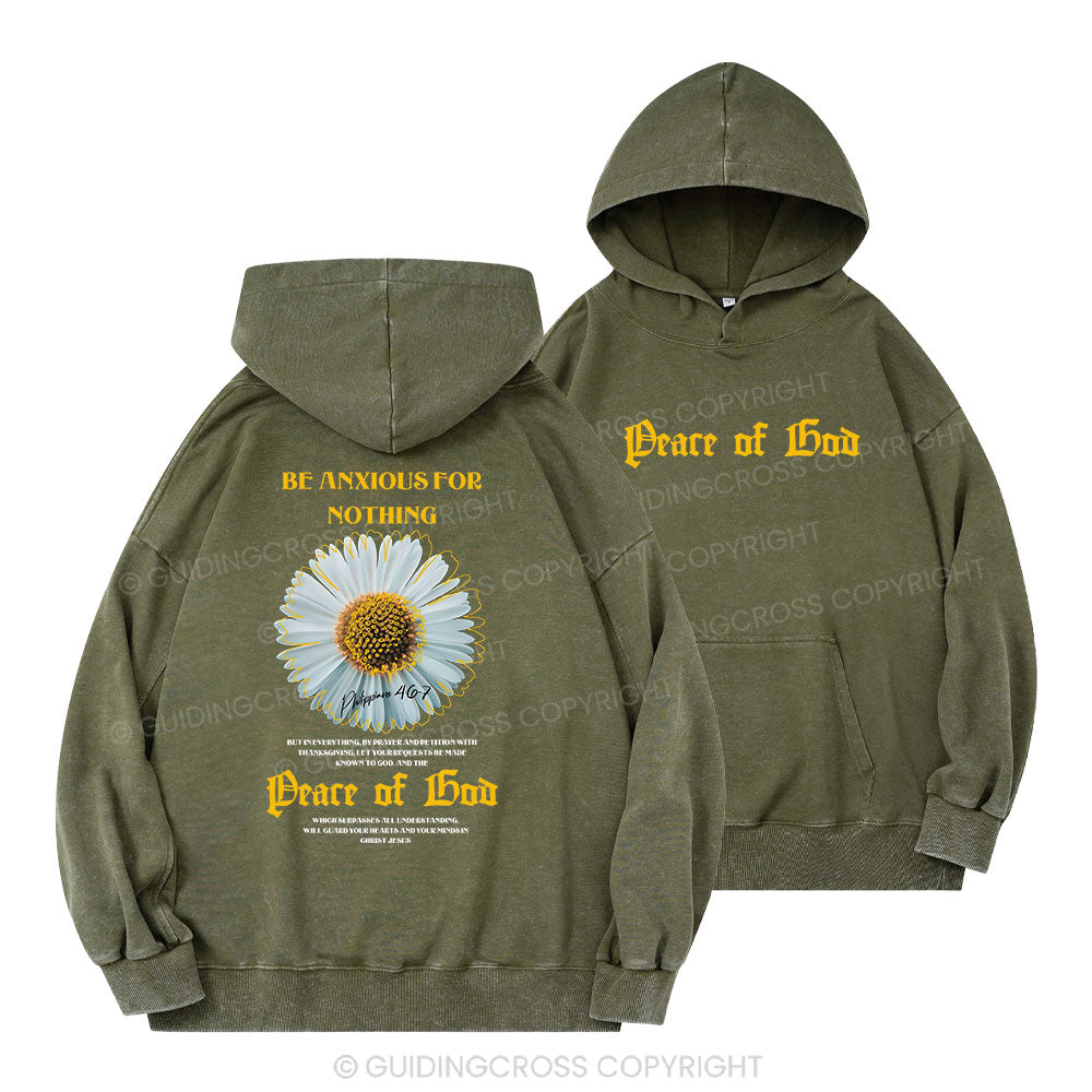 Be Anxious For Nothing Christian Washed Hoodie
