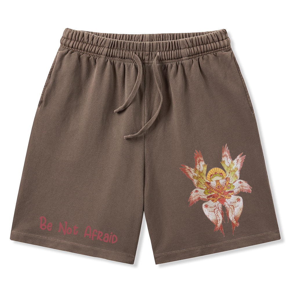 Be Not Afraid Christian Washed Shorts