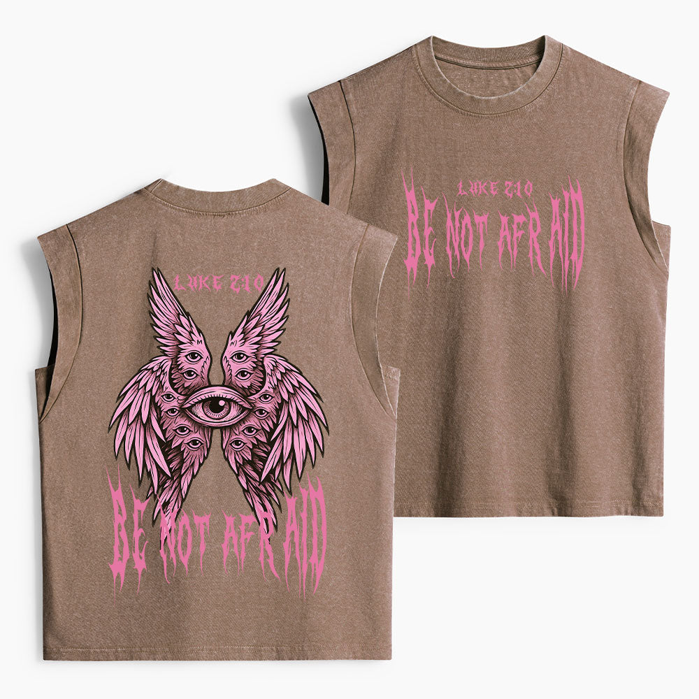 Be Not Afraid Seraphim Christian Women's Washed Tank Top
