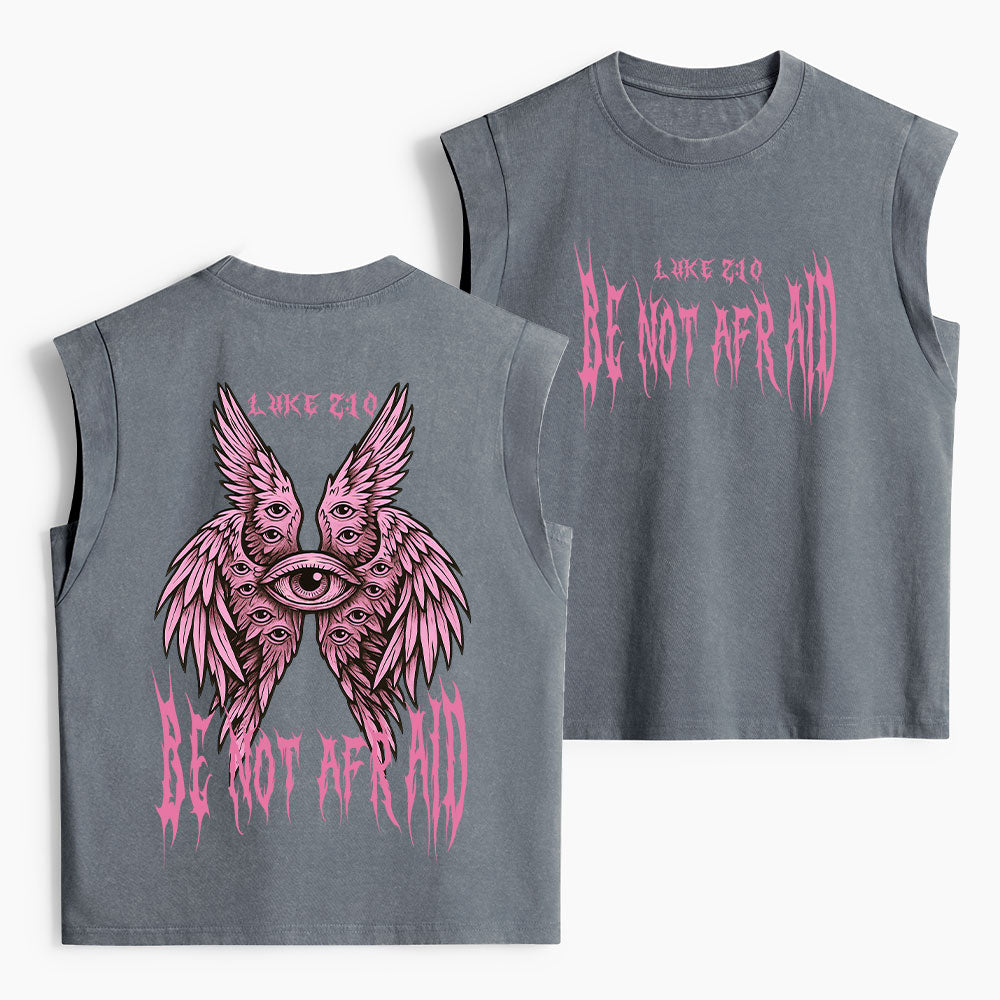 Be Not Afraid Seraphim Christian Women's Washed Tank Top