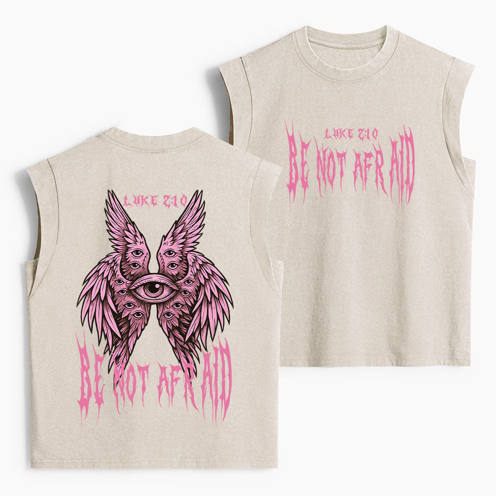 Be Not Afraid Seraphim Christian Women's Washed Tank Top