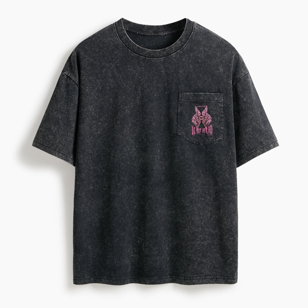 Be Not Afraid Seraphim Washed Unisex Pocket T-Shirt