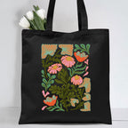 Be Still And Know Abstract Flower Christian Canvas Tote Bag