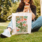 Be Still And Know Abstract Flower Christian Canvas Tote Bag