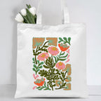 Be Still And Know Abstract Flower Christian Canvas Tote Bag
