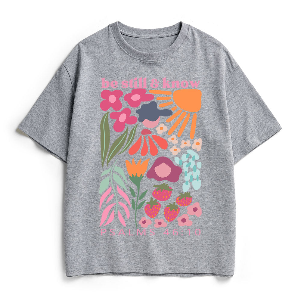 Be Still And Know Christian Heavy Cotton T-Shirt