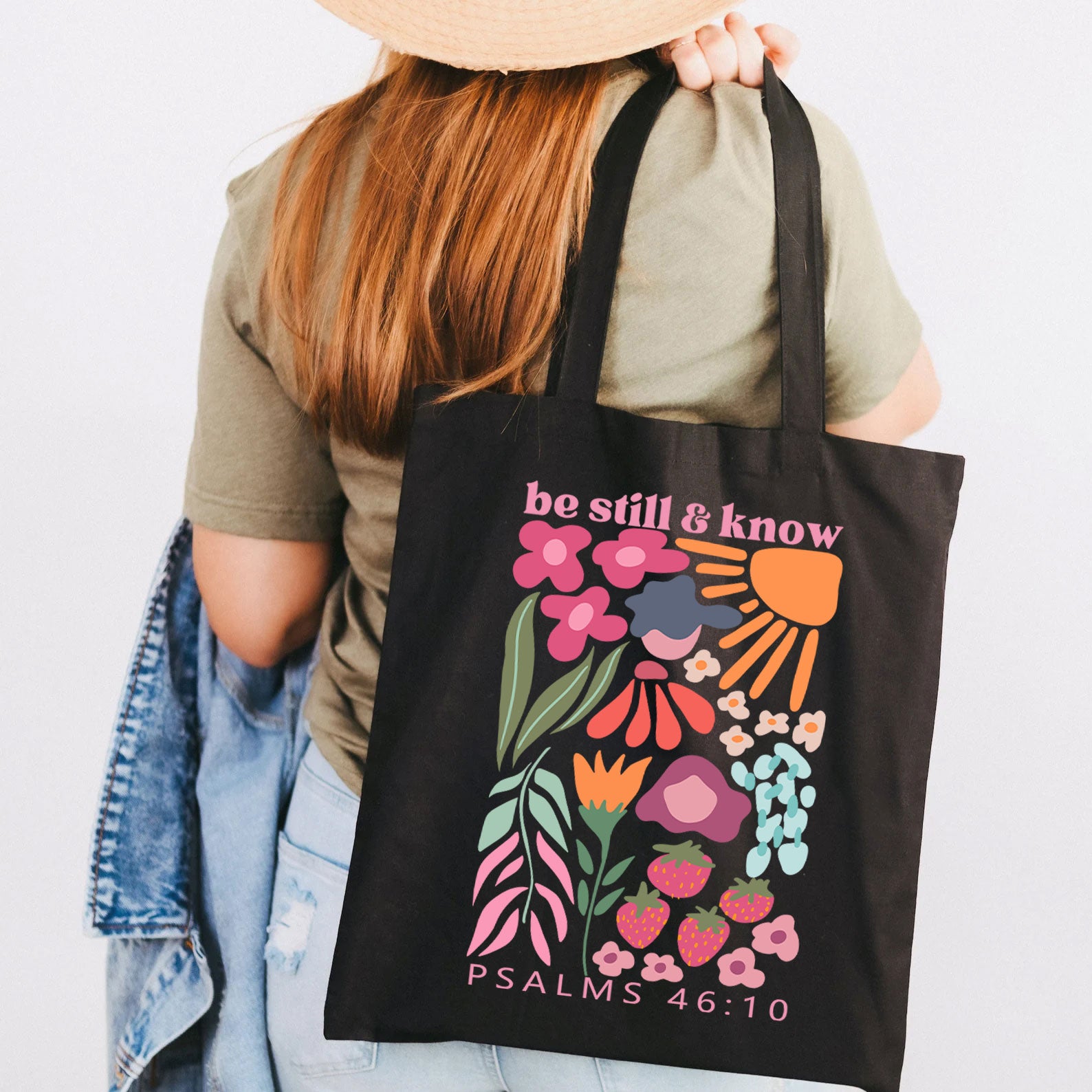 Be Still And Know Christian Canvas Tote Bag