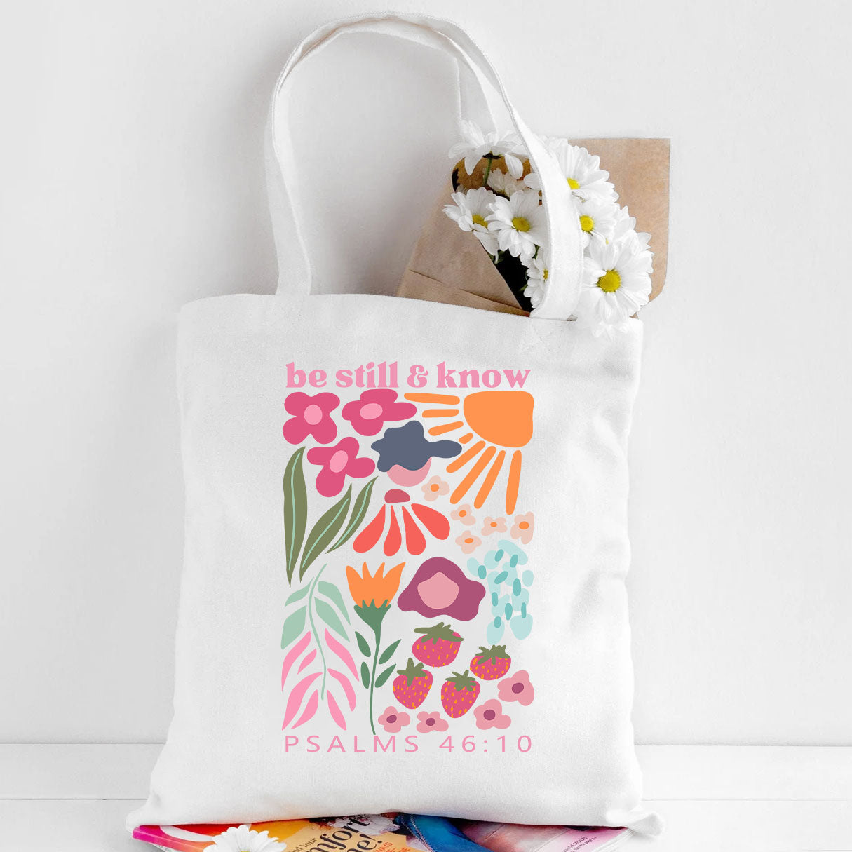 Be Still And Know Christian Canvas Tote Bag