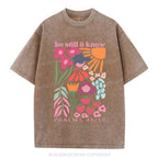 Be Still And Know Christian Washed T-Shirt