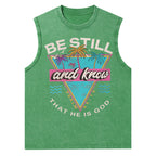 Be Still And Know Christian Washed Tank Top