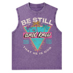 Be Still And Know Christian Washed Tank Top