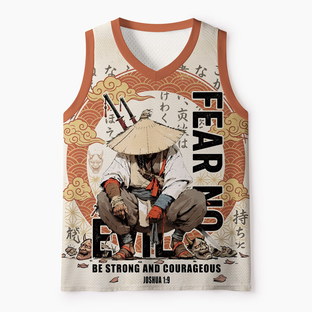 Be Strong And Courageous Christian Mesh Jersey Tank Top