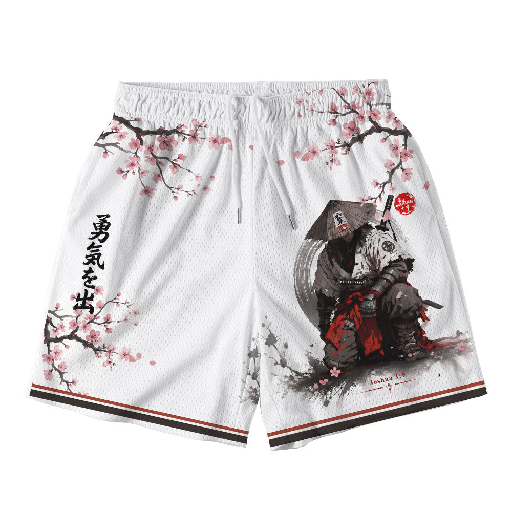 Be Strong And Courageous Christian Mesh Shorts