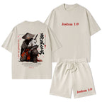 Be Strong And Courageous Christian Washed T-Shirt & Shorts