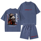 Be Strong And Courageous Christian Washed T-Shirt & Shorts