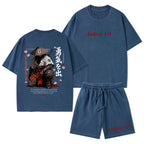 Be Strong And Courageous Christian Washed T-Shirt & Shorts