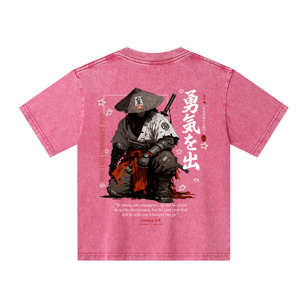 Be Strong And Courageous Christian Washed T-Shirt