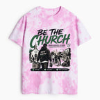 Be The Church When Service Is Over Christian Heavy Cotton Tie Dye T-Shirt