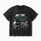 Be The Church When Service Is Over Christian Washed V-Neck T-Shirt