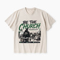 Be The Church When Service Is Over Christian Washed V-Neck T-Shirt