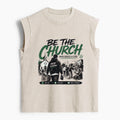 Be The Church When Service Is Over Christian Women's Washed Tank Top