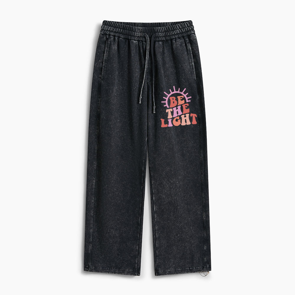Be The Light Christian Washed Sweatpants