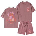 Be The Light Christian Washed T-Shirt & Shorts