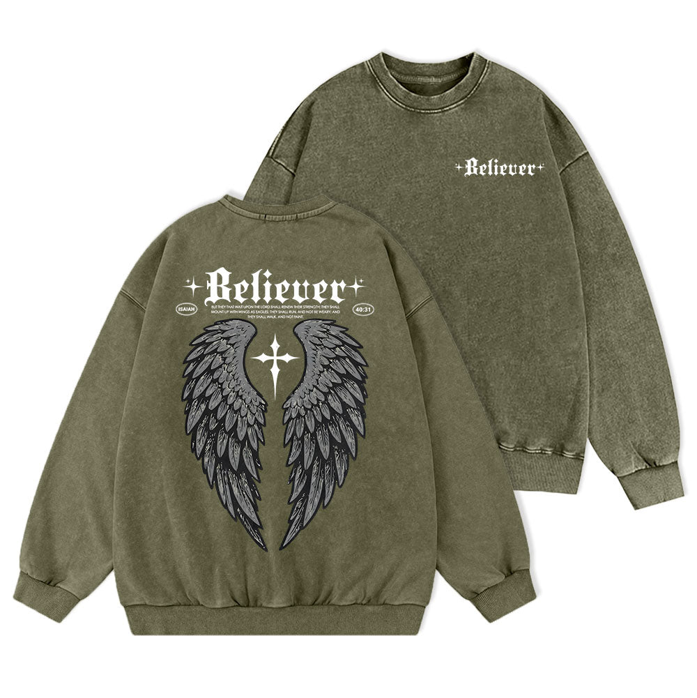 Believer Christian Washed Sweatshirt
