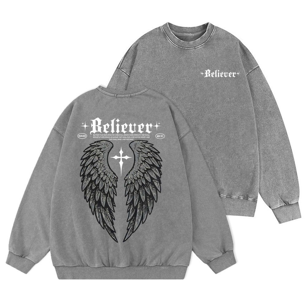 Believer Christian Washed Sweatshirt