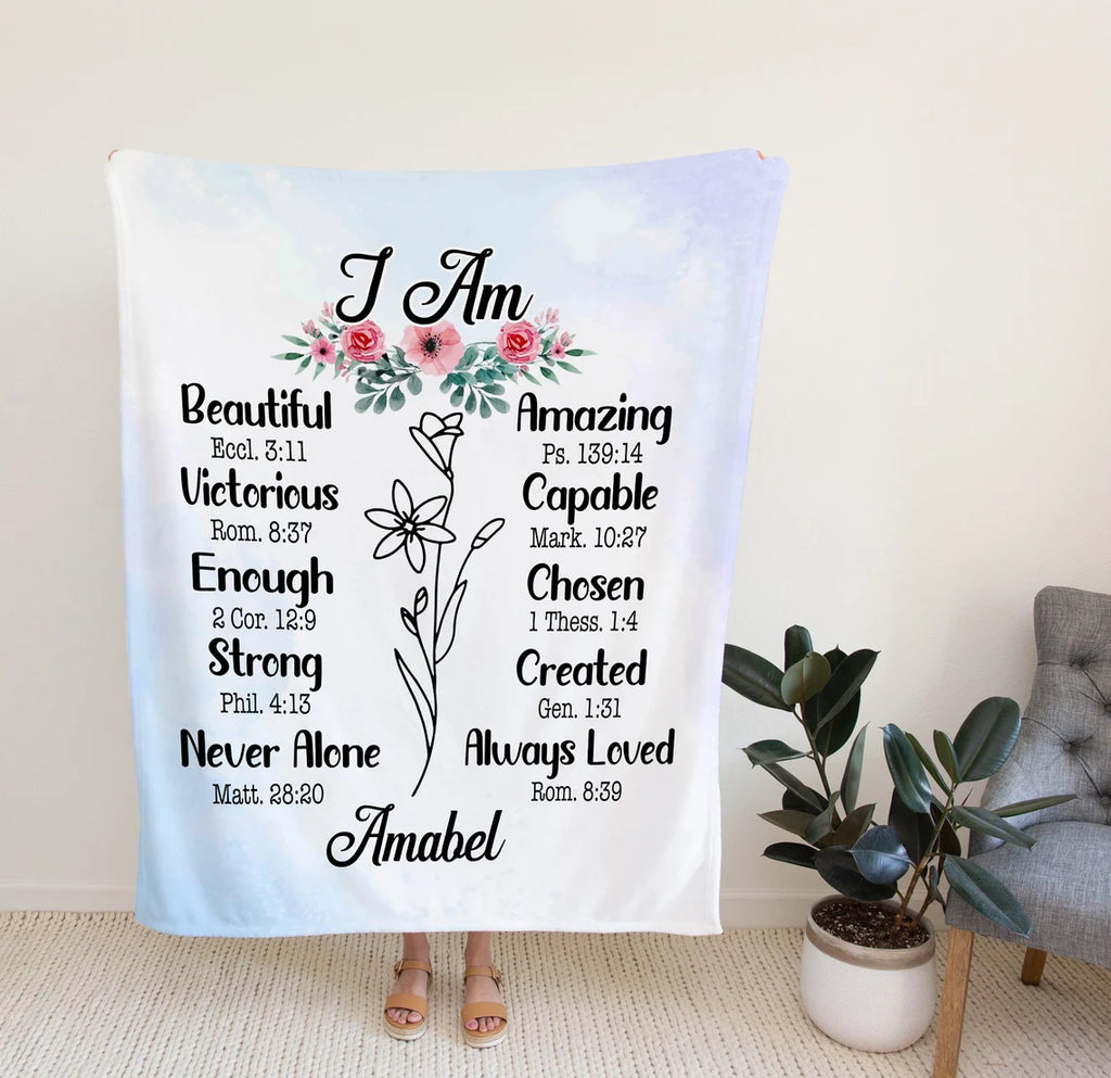 Bible Verse Throw Christian Blanket