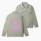 Big Jesus Fan Christian Denim Jacket