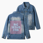Big Jesus Fan Christian Denim Jacket