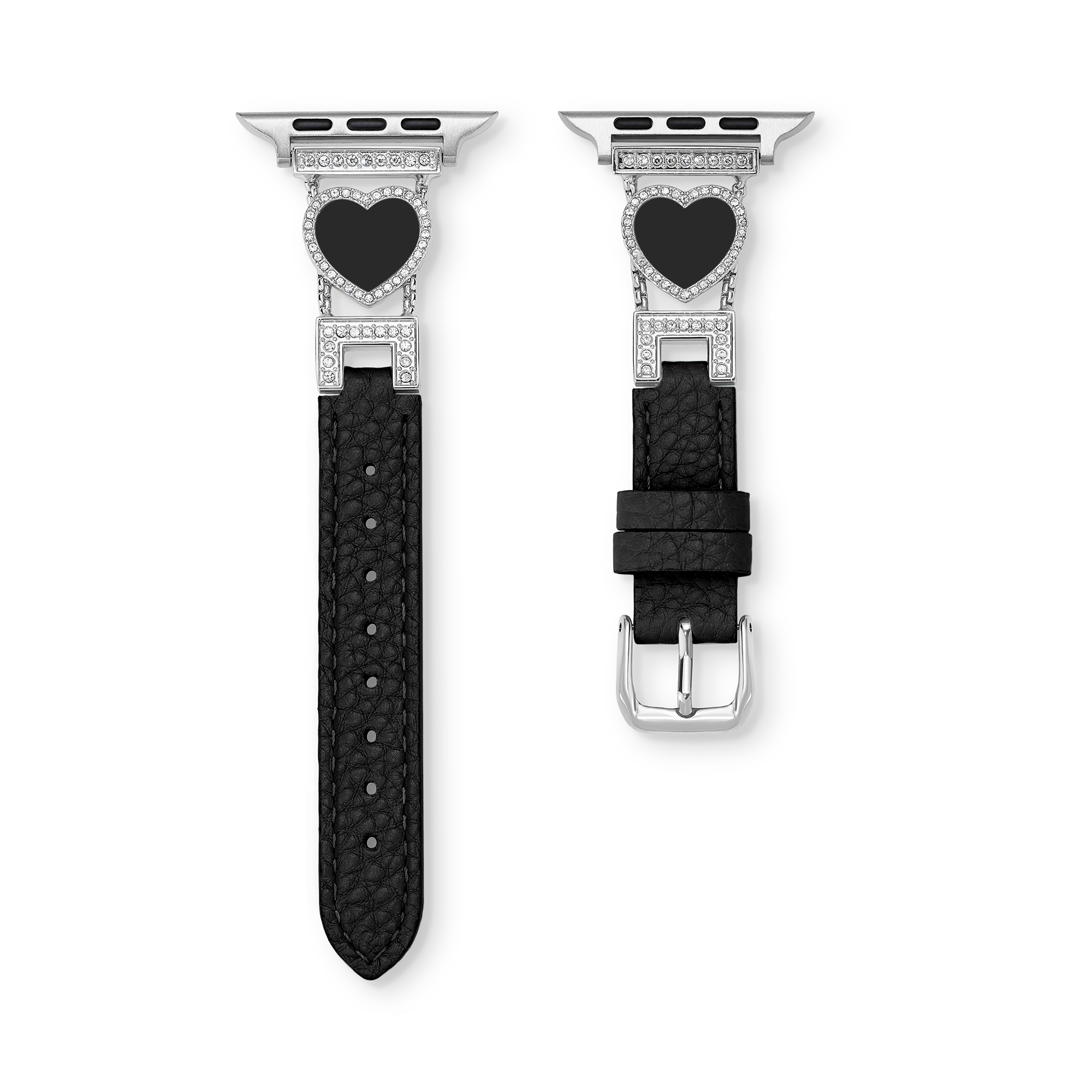 Love Sparkling Leather Watch Band for Apple Watch